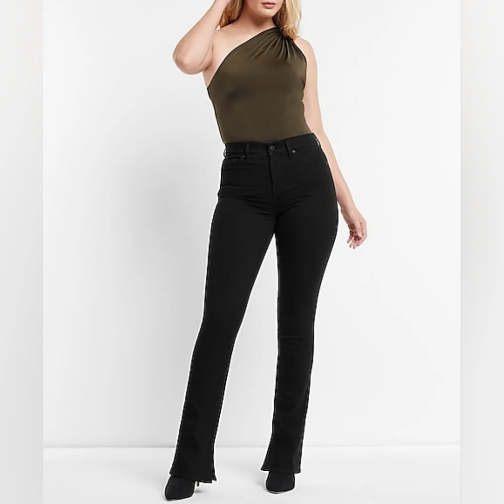 EXPRESS: Mid Rise Skyscraper Jeans - Picture 3 of 9